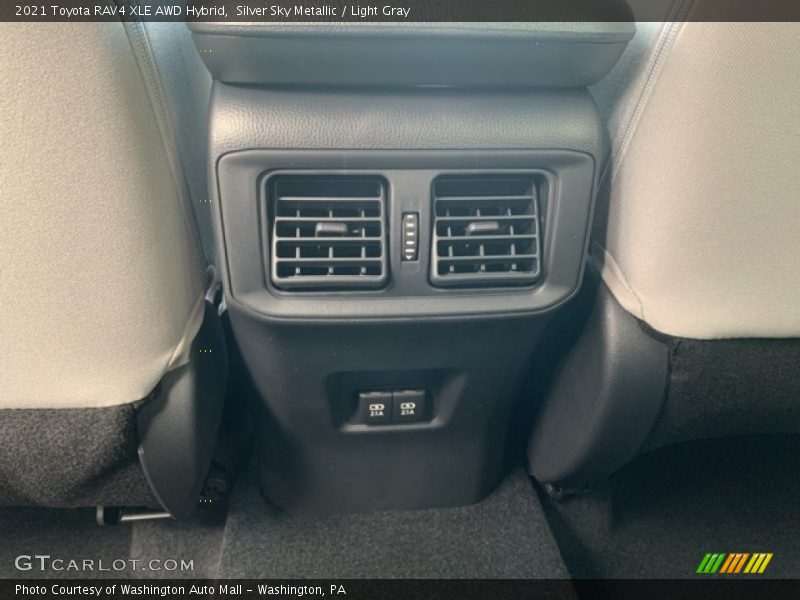 Silver Sky Metallic / Light Gray 2021 Toyota RAV4 XLE AWD Hybrid