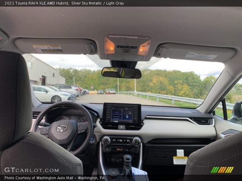 Silver Sky Metallic / Light Gray 2021 Toyota RAV4 XLE AWD Hybrid