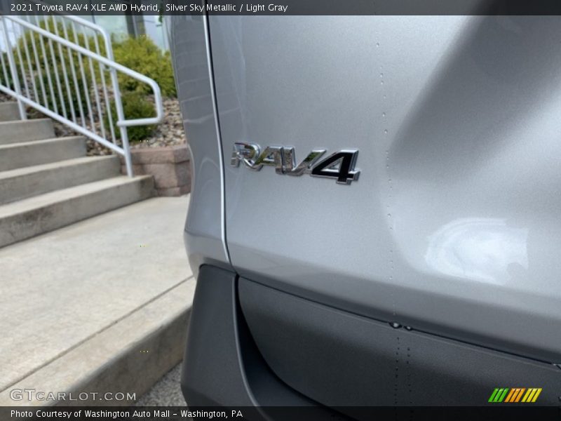 Silver Sky Metallic / Light Gray 2021 Toyota RAV4 XLE AWD Hybrid