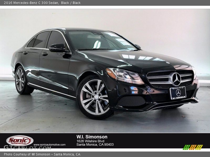 Black / Black 2016 Mercedes-Benz C 300 Sedan