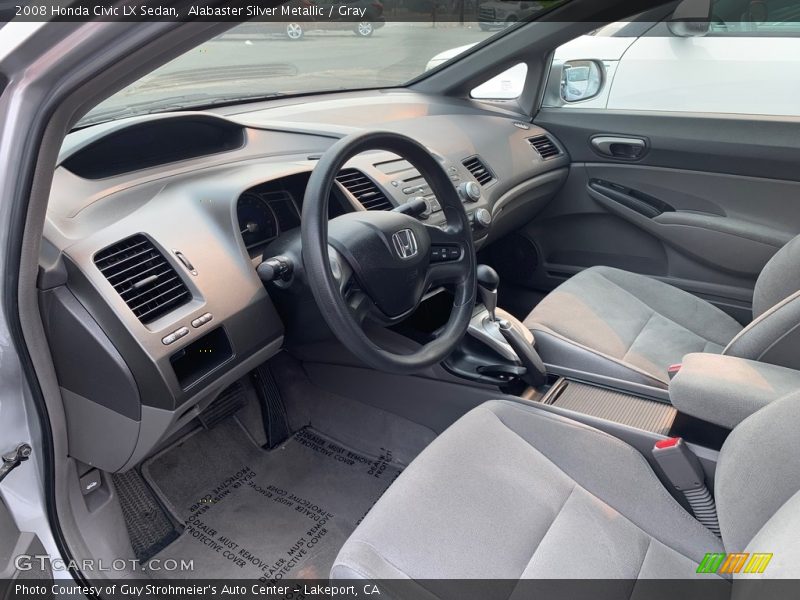Alabaster Silver Metallic / Gray 2008 Honda Civic LX Sedan