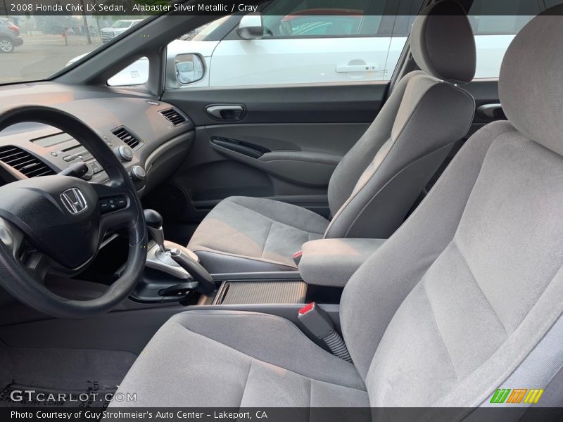 Alabaster Silver Metallic / Gray 2008 Honda Civic LX Sedan