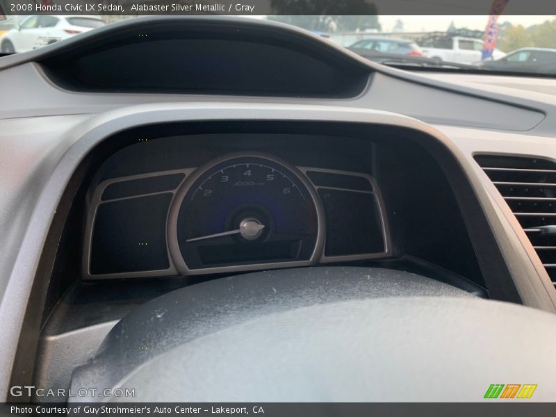 Alabaster Silver Metallic / Gray 2008 Honda Civic LX Sedan