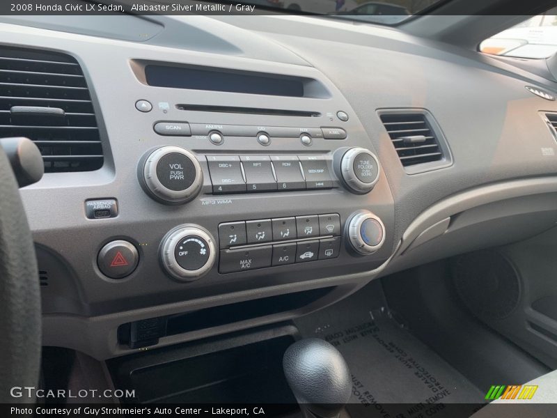Alabaster Silver Metallic / Gray 2008 Honda Civic LX Sedan