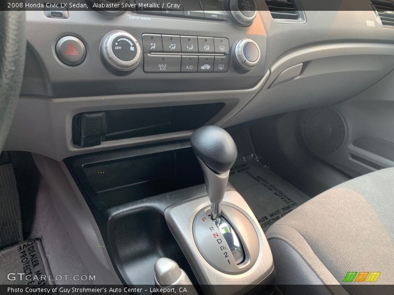 Alabaster Silver Metallic / Gray 2008 Honda Civic LX Sedan