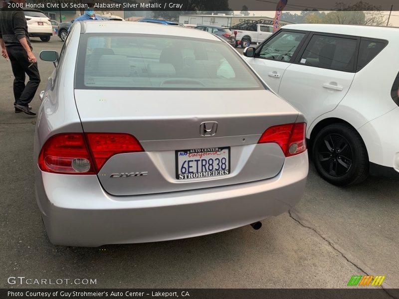 Alabaster Silver Metallic / Gray 2008 Honda Civic LX Sedan