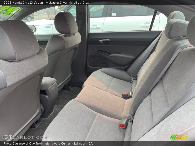Alabaster Silver Metallic / Gray 2008 Honda Civic LX Sedan