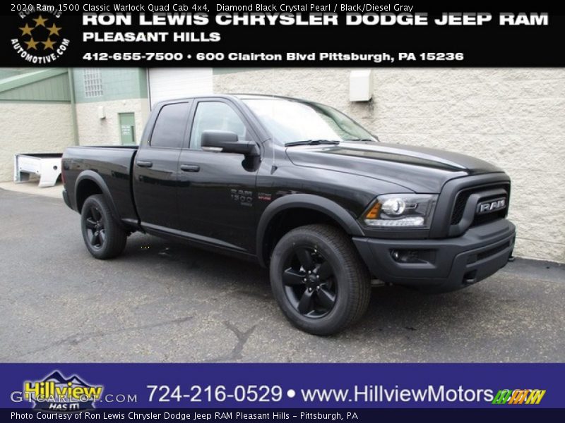 Diamond Black Crystal Pearl / Black/Diesel Gray 2020 Ram 1500 Classic Warlock Quad Cab 4x4