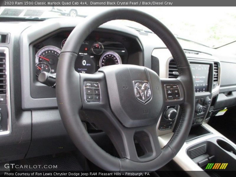 Diamond Black Crystal Pearl / Black/Diesel Gray 2020 Ram 1500 Classic Warlock Quad Cab 4x4
