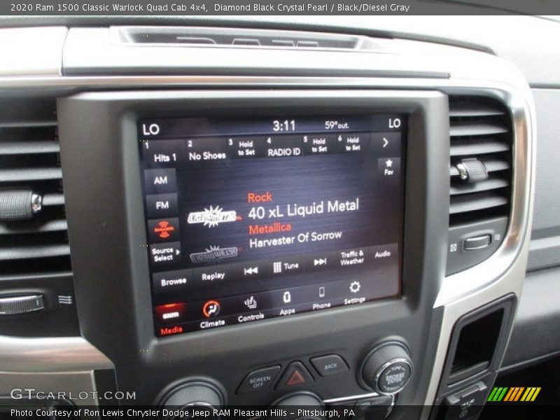 Controls of 2020 1500 Classic Warlock Quad Cab 4x4