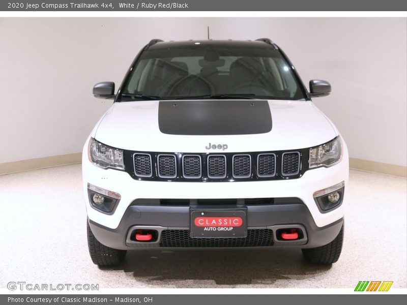 White / Ruby Red/Black 2020 Jeep Compass Trailhawk 4x4