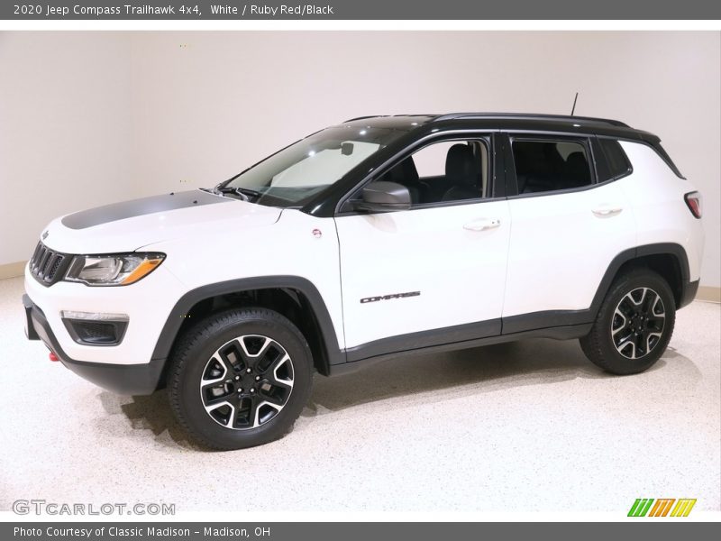 White / Ruby Red/Black 2020 Jeep Compass Trailhawk 4x4