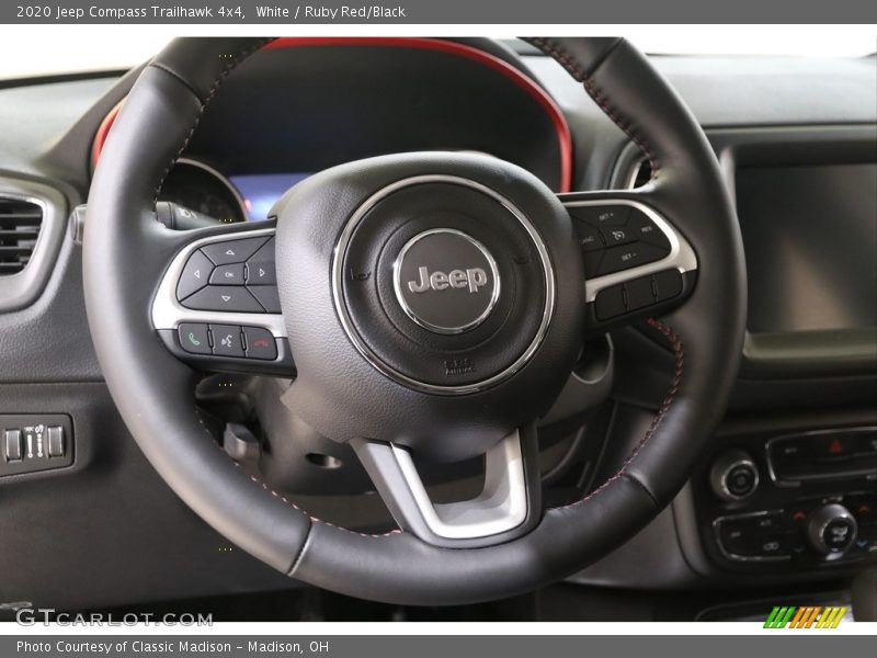 White / Ruby Red/Black 2020 Jeep Compass Trailhawk 4x4