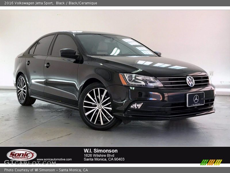 Black / Black/Ceramique 2016 Volkswagen Jetta Sport