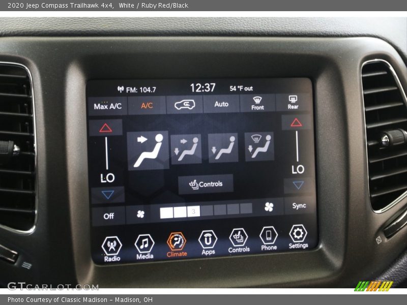 White / Ruby Red/Black 2020 Jeep Compass Trailhawk 4x4