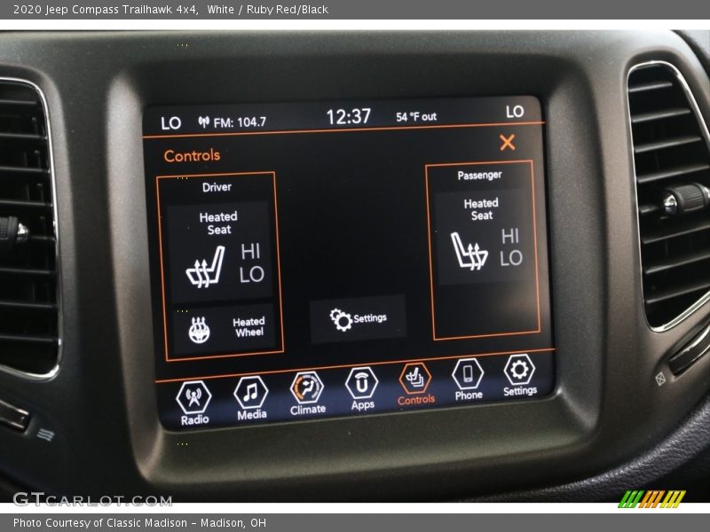 White / Ruby Red/Black 2020 Jeep Compass Trailhawk 4x4