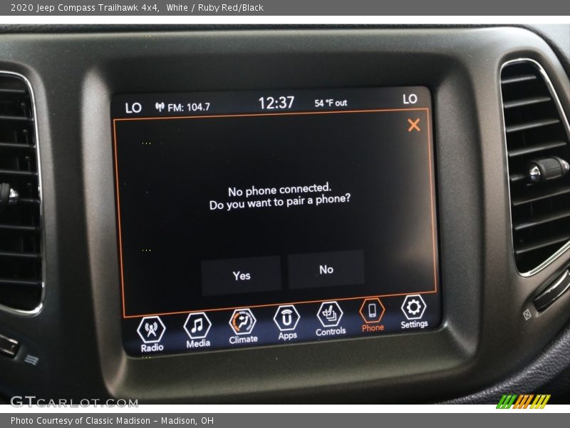 White / Ruby Red/Black 2020 Jeep Compass Trailhawk 4x4