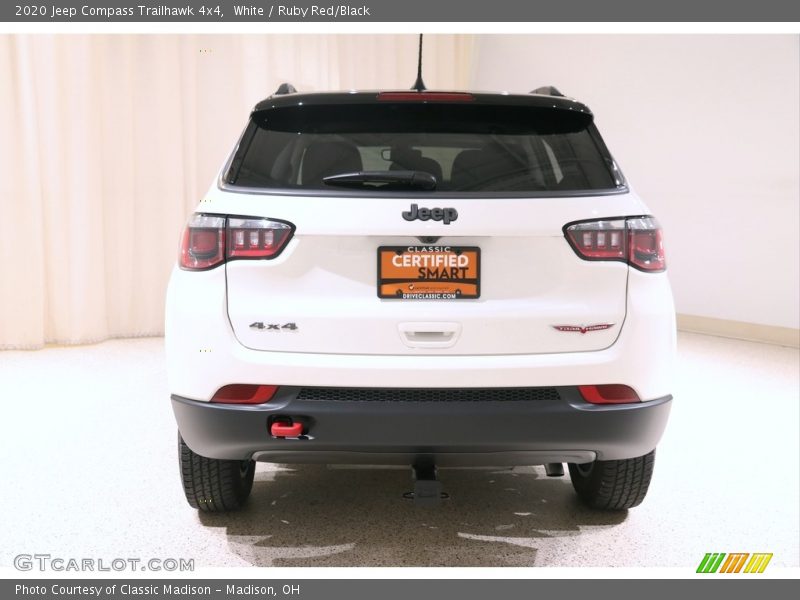 White / Ruby Red/Black 2020 Jeep Compass Trailhawk 4x4