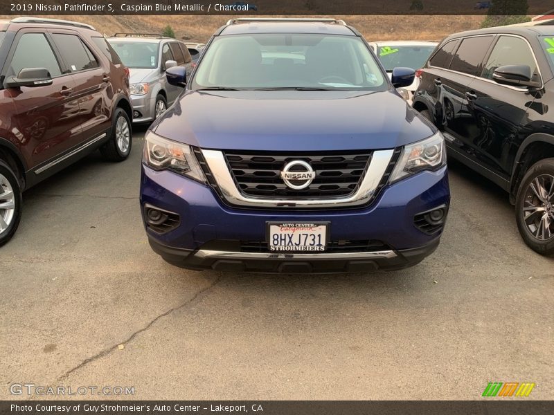 Caspian Blue Metallic / Charcoal 2019 Nissan Pathfinder S