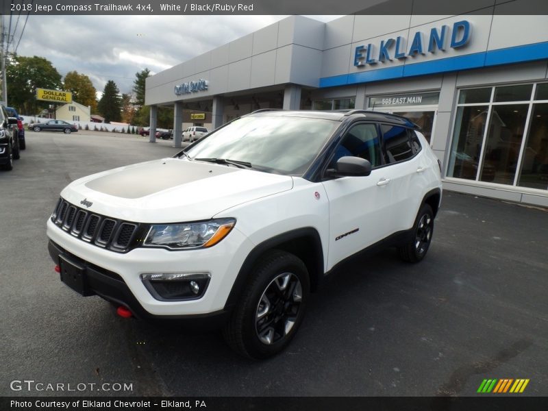 White / Black/Ruby Red 2018 Jeep Compass Trailhawk 4x4