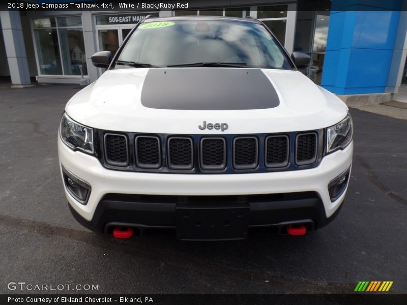 White / Black/Ruby Red 2018 Jeep Compass Trailhawk 4x4