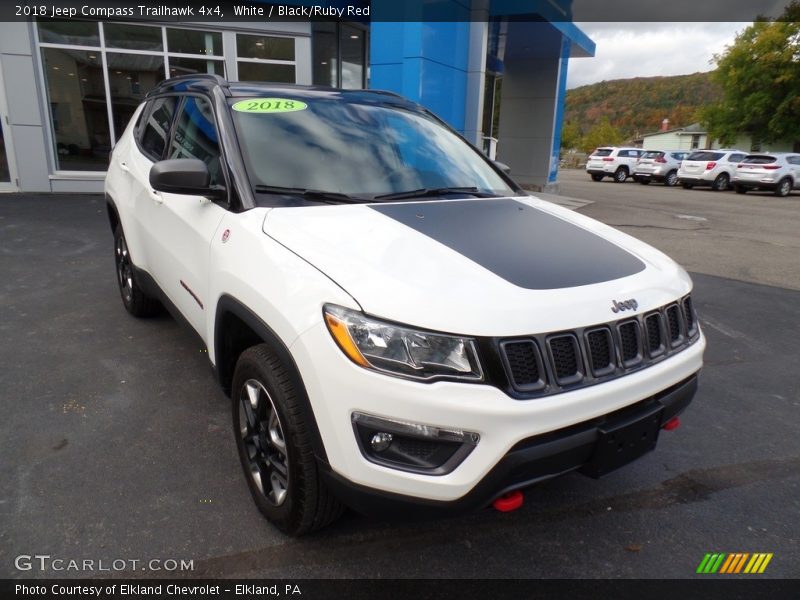 White / Black/Ruby Red 2018 Jeep Compass Trailhawk 4x4