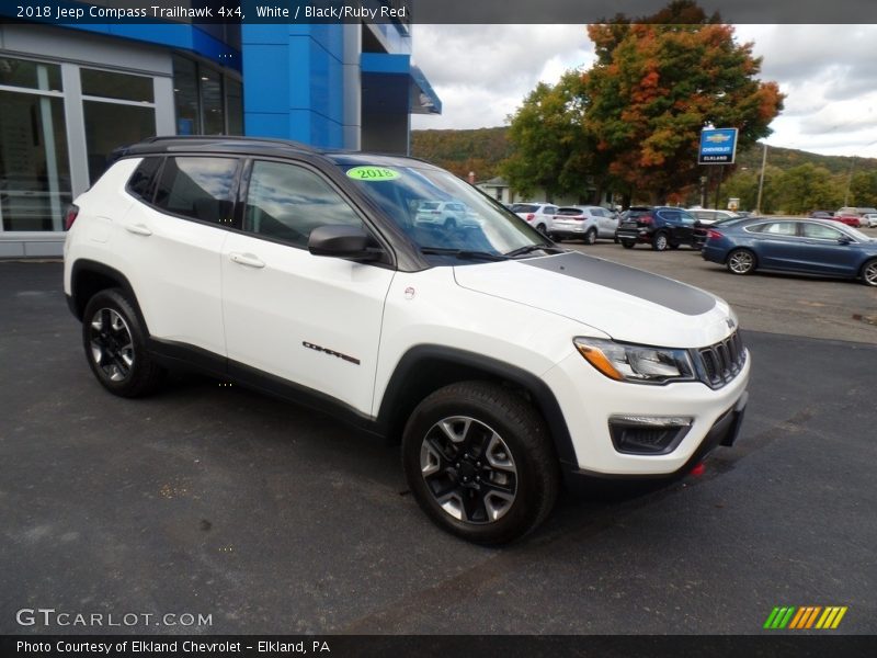 White / Black/Ruby Red 2018 Jeep Compass Trailhawk 4x4