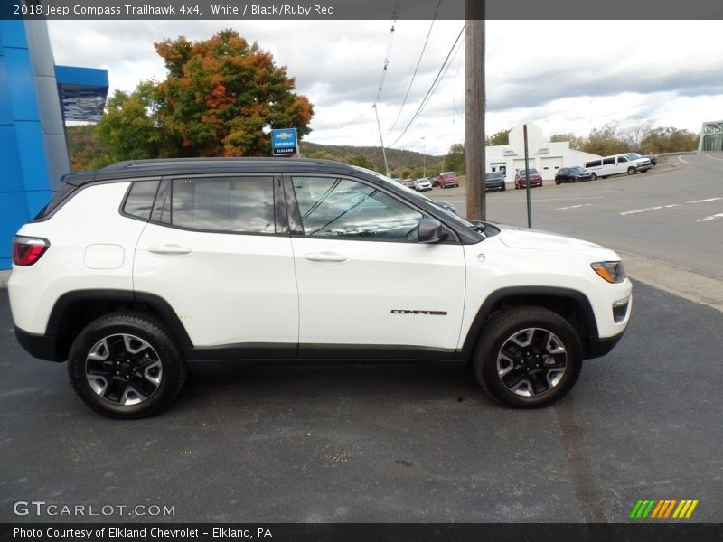 White / Black/Ruby Red 2018 Jeep Compass Trailhawk 4x4