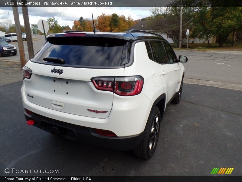 White / Black/Ruby Red 2018 Jeep Compass Trailhawk 4x4