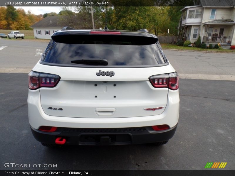 White / Black/Ruby Red 2018 Jeep Compass Trailhawk 4x4