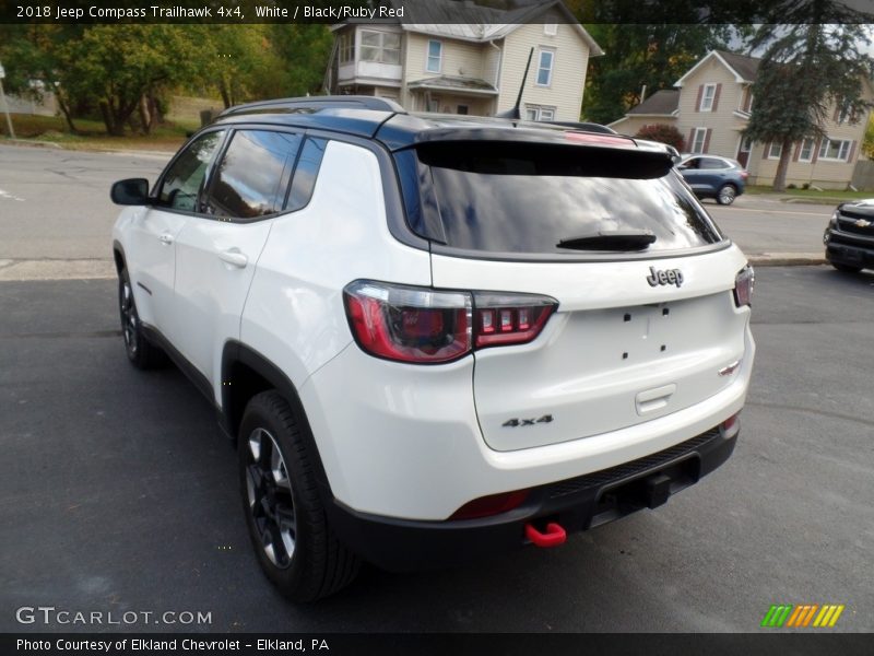 White / Black/Ruby Red 2018 Jeep Compass Trailhawk 4x4