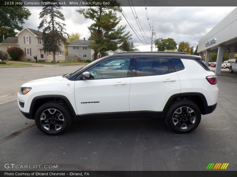 White / Black/Ruby Red 2018 Jeep Compass Trailhawk 4x4
