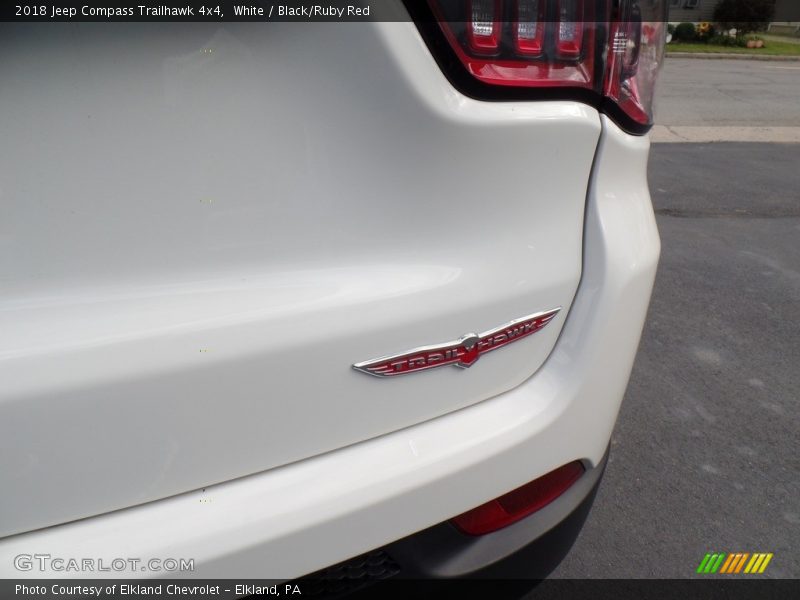 White / Black/Ruby Red 2018 Jeep Compass Trailhawk 4x4