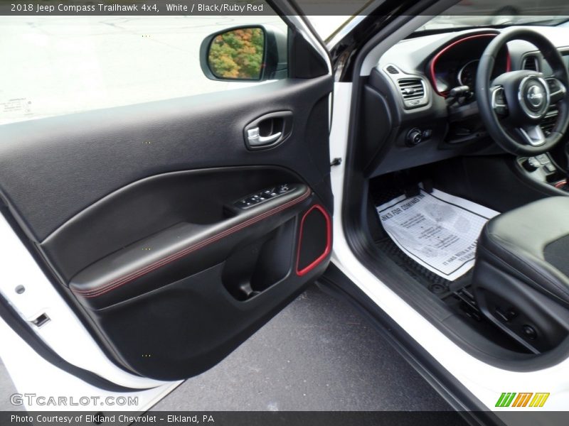 White / Black/Ruby Red 2018 Jeep Compass Trailhawk 4x4