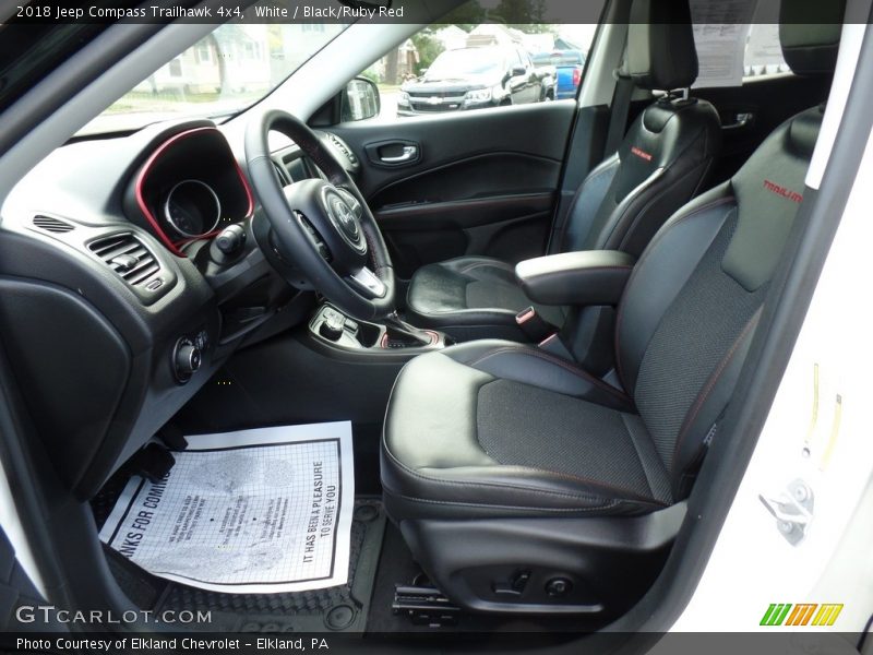 White / Black/Ruby Red 2018 Jeep Compass Trailhawk 4x4