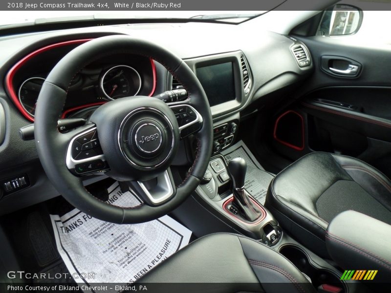 White / Black/Ruby Red 2018 Jeep Compass Trailhawk 4x4