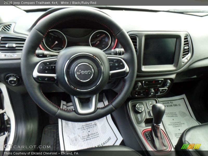 White / Black/Ruby Red 2018 Jeep Compass Trailhawk 4x4