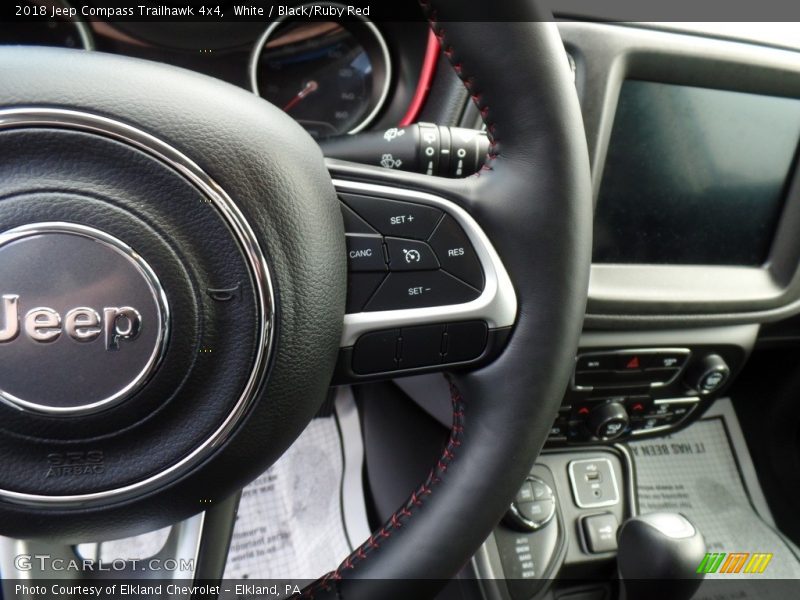 White / Black/Ruby Red 2018 Jeep Compass Trailhawk 4x4