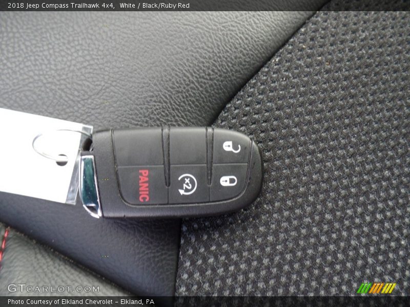 White / Black/Ruby Red 2018 Jeep Compass Trailhawk 4x4