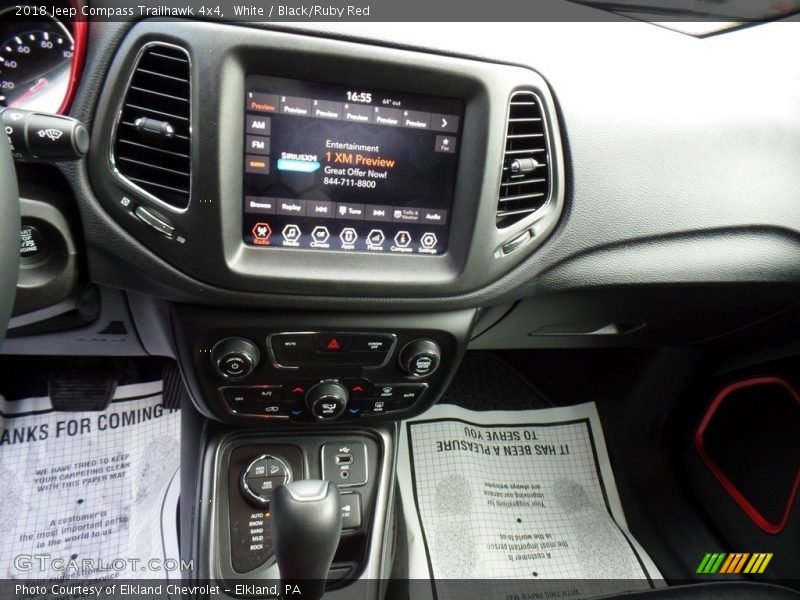 White / Black/Ruby Red 2018 Jeep Compass Trailhawk 4x4