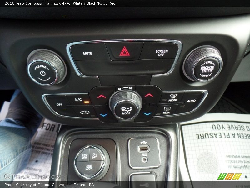 White / Black/Ruby Red 2018 Jeep Compass Trailhawk 4x4