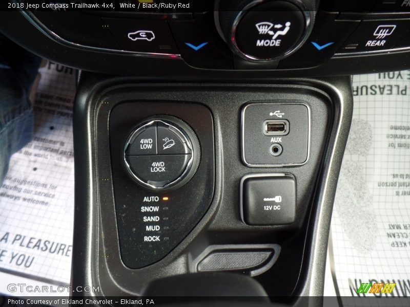 White / Black/Ruby Red 2018 Jeep Compass Trailhawk 4x4