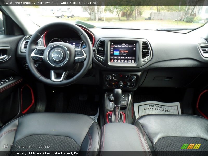 White / Black/Ruby Red 2018 Jeep Compass Trailhawk 4x4