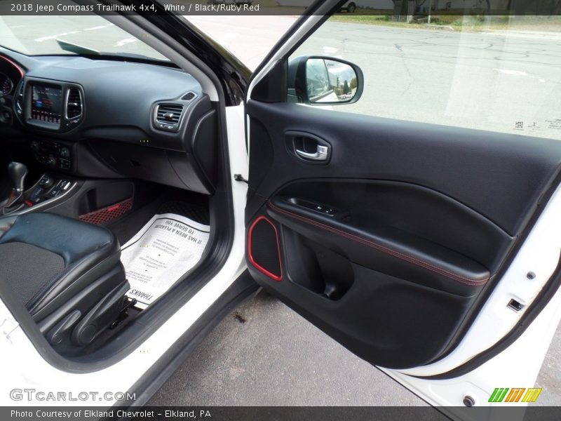 White / Black/Ruby Red 2018 Jeep Compass Trailhawk 4x4