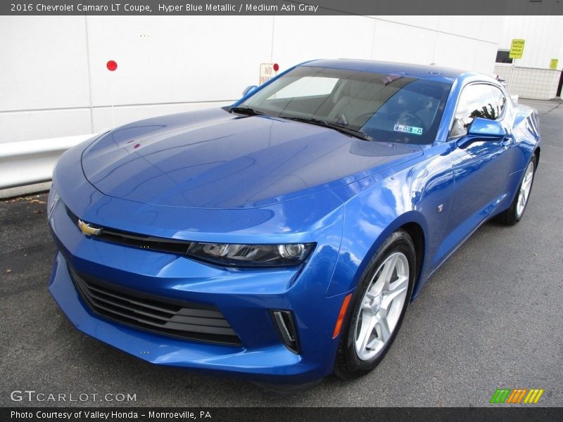 Hyper Blue Metallic / Medium Ash Gray 2016 Chevrolet Camaro LT Coupe