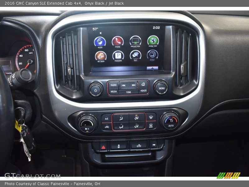Controls of 2016 Canyon SLE Extended Cab 4x4