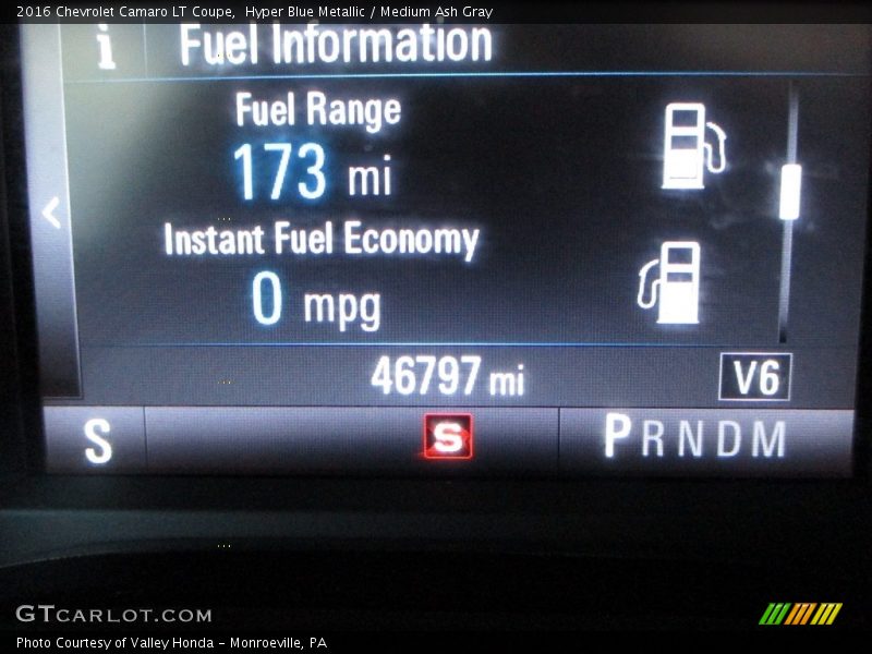 Hyper Blue Metallic / Medium Ash Gray 2016 Chevrolet Camaro LT Coupe