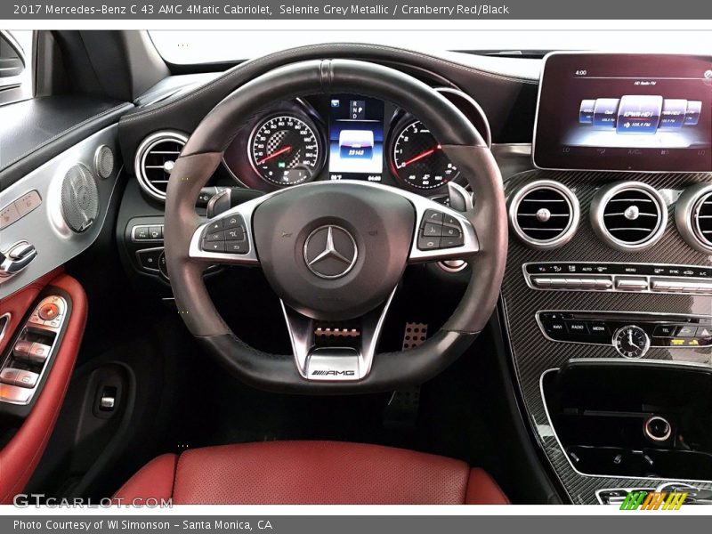 Selenite Grey Metallic / Cranberry Red/Black 2017 Mercedes-Benz C 43 AMG 4Matic Cabriolet