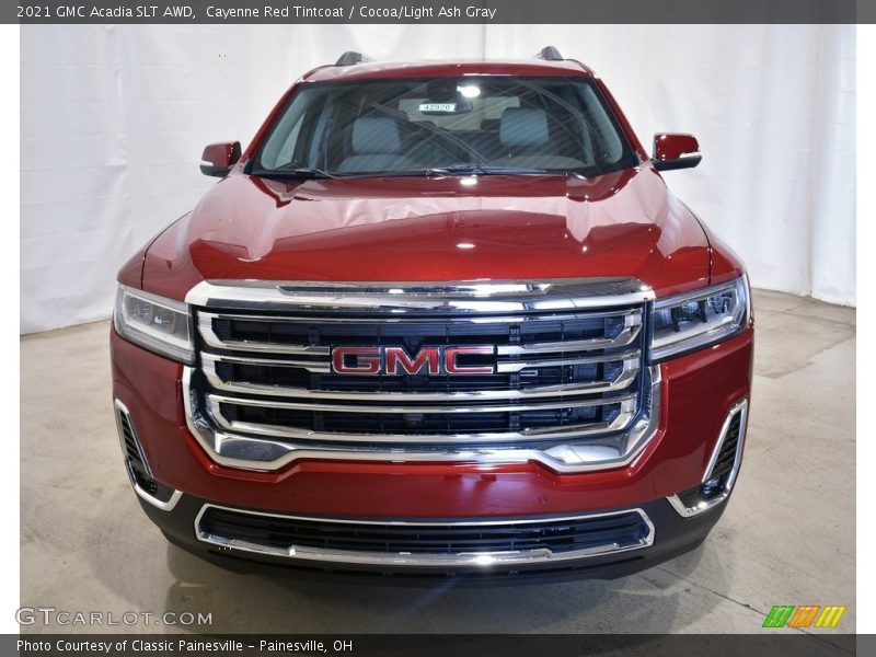 Cayenne Red Tintcoat / Cocoa/Light Ash Gray 2021 GMC Acadia SLT AWD