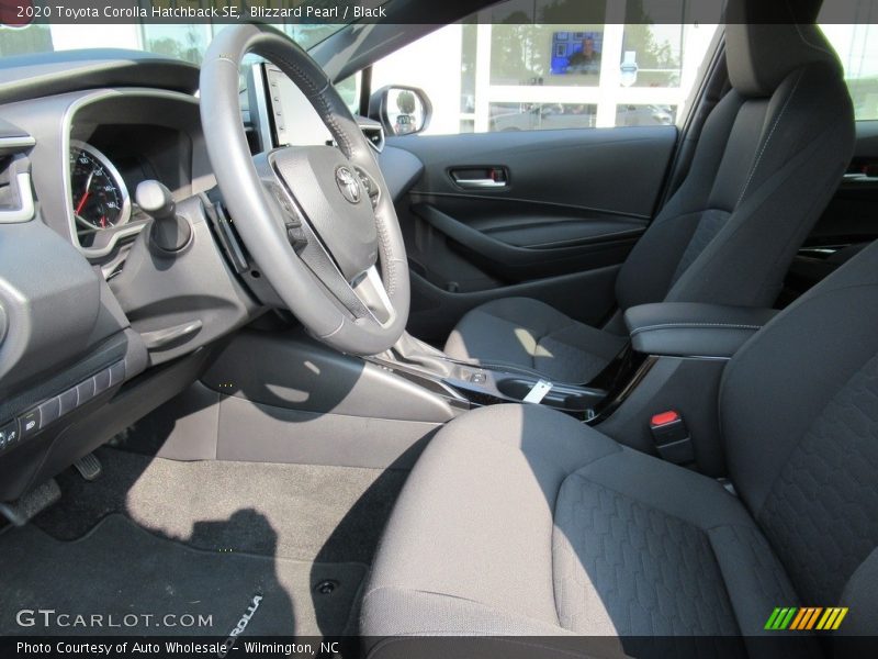 Blizzard Pearl / Black 2020 Toyota Corolla Hatchback SE